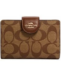 COACH - Signature Medium Corner Zip Wallet - Lyst