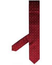 Hackett - 2 Col Dot Printed Red Ties - Lyst