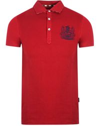 Aquascutum - Aldis Crest Chest Logo Polo Shirt Cotton - Lyst