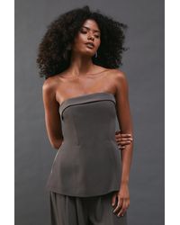 Warehouse - Tailored Bandeau Crop Top - Lyst