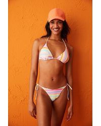 Penti - Low-Waist Tie-Side Striped Bikini Bottoms - Lyst
