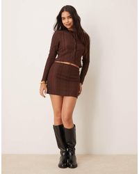 Miss Selfridge - Cable Knit Mini Skirt Co Ord - Lyst