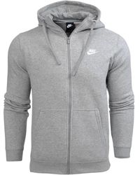 Nike - Club Fleece Pullover Full Zip Hoodie - Lyst