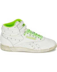 Reebok - Freestyle Hi Vintage White Trainers Leather - Lyst