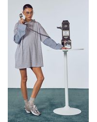 Boohoo - Stripe Cotton Sleeve Oversized Tshirt Dress - Lyst