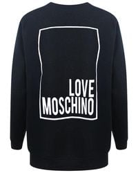 Moschino - Box Logo Schwarzer Pullover - Lyst