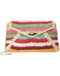 Dune - Essentials Raffia Clutch Bag - Lyst