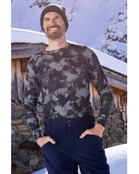 Mountain Warehouse - 'Talus' Printed Round Neck Top Quick Dry Winter Base Layer - Lyst