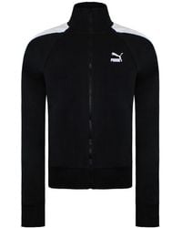 PUMA - Klassiek T7 Dames Zwart Track Jacket - Lyst