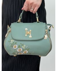 SVNX - Embroidered Shoulder Bag With Zip Charms - Lyst