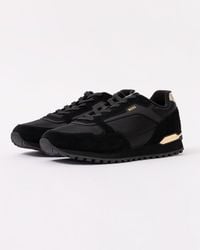 BOSS - Kieran Tenn Lace-up Trainers In Polished Leather With Logo Details - Lyst
