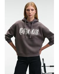 Grimelange - Oversized Hooded Printed Sweatshirt - Lyst