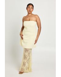 Boohoo - Plus Premium Structured Lace Maxi Dress - Lyst