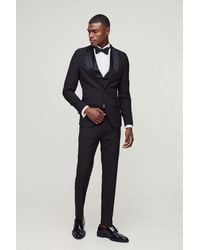 BoohooMAN - Skinny Tuxedo Single Breasted Suit Jacket - Lyst