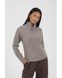 Brave Soul - Quarter Zip Polar Fleece Sweatshirt - Lyst