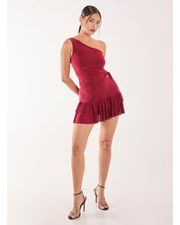 Pink Vanilla - Slinky Ruffle Mini Skirt - Lyst