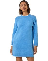Roman - High Neck Knitted Shift Dress - Lyst