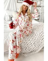 Azura Exchange - Kerst Pyjama Set Met Hot Cocoa Print - Lyst
