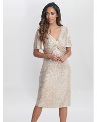 Gina Bacconi - Krista V Neck Twist Sequin Dress - Lyst