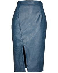 Conquista - Faux Leather Pencil Skirt - Lyst