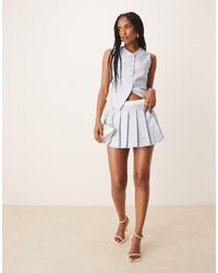 Nia - Fennel Pleated Skort - Lyst