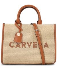 Carvela Kurt Geiger - Frame Raffia Midi Bag - Lyst
