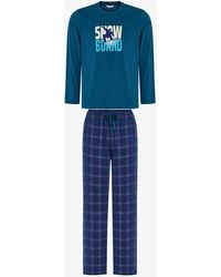 Penti - Winter Board Geometric Pattern Trousers Long Sleeve Pajama Set - Lyst