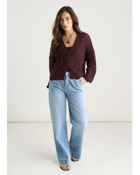 Gini London - Crochet Knit Long Sleeves Cardigan - Lyst