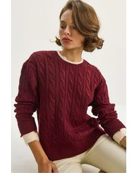 Bianco Lucci - Hair Braid Patterned Sweater - Lyst