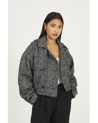 Brave Soul - Faux Wool Double Breasted Jacket - Lyst