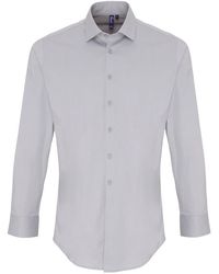 PREMIER - Stretch Fit Poplin Long Sleeve Shirt - Lyst