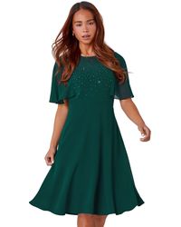 Roman - Petite Embellished Skater Dress - Lyst