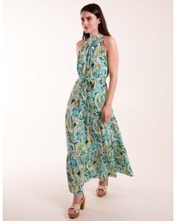 Blue Vanilla - Halter Neck Paisley Maxi Dress - Lyst