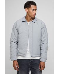 BoohooMAN - Boxy Fit Peached Crinkle Nylon Coach Jacket - Lyst