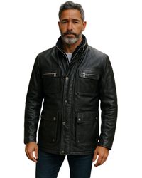 Infinity Leather - Military Jacket Outwear Coat - Lyst