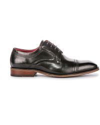 Justin Reess - Polished Leather Cap Toe Derby Shoes - Lyst
