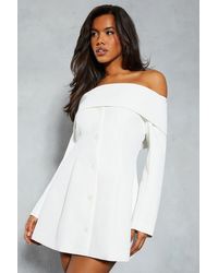 MissPap - Tailored Bardot Blazer Dress - Lyst