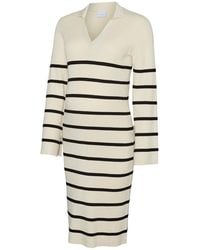 Mama.licious - Mlisabell V-Neck Long Sleeve Midi Sweater Dress - Lyst