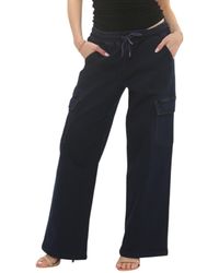 MYT - Easticated Wasit Wide Leg Cargo Pocket Jeans - Lyst
