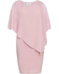 Gina Bacconi - Zenna Beaded Shoulder Chiffon Dress - Lyst