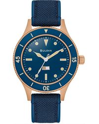 Bulova - Archive Series Mil Ships 150Th Anniversary Edition Watch 98A325 Silicone - Lyst