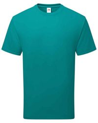Fruit Of The Loom - Adult Cotton T-Shirt (Ocean) - Lyst