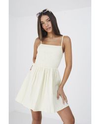 Brave Soul - 'Leaf' Cotton Seersucker Mini Dress - Lyst