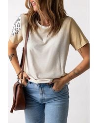 Azura Exchange - Ombre Leopardenprint T-Shirt Im Relaxed Fit - Lyst