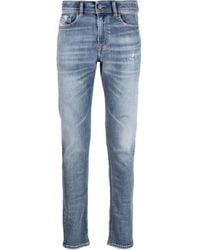DIESEL - 1979 Sleenker Plain Light Faded Denim Jeans Cotton - Lyst