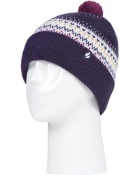 Heat Holders - Ladies Knitted Beanie Bobble Hat With Pom Pom - Lyst