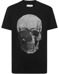 Philipp Plein - Jersey T-shirt Round Neck Ss Skull - Lyst