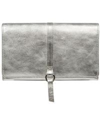NiNa Amora - 'Floriana' Metallic Leather Purse - Lyst