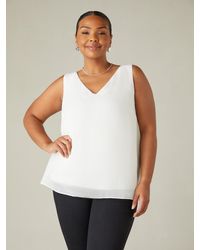 Live Unlimited - Chiffon Layered Swing Vest - Lyst