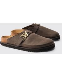 BoohooMAN - Bhm Initial Pu Skater Sole Mule - Lyst